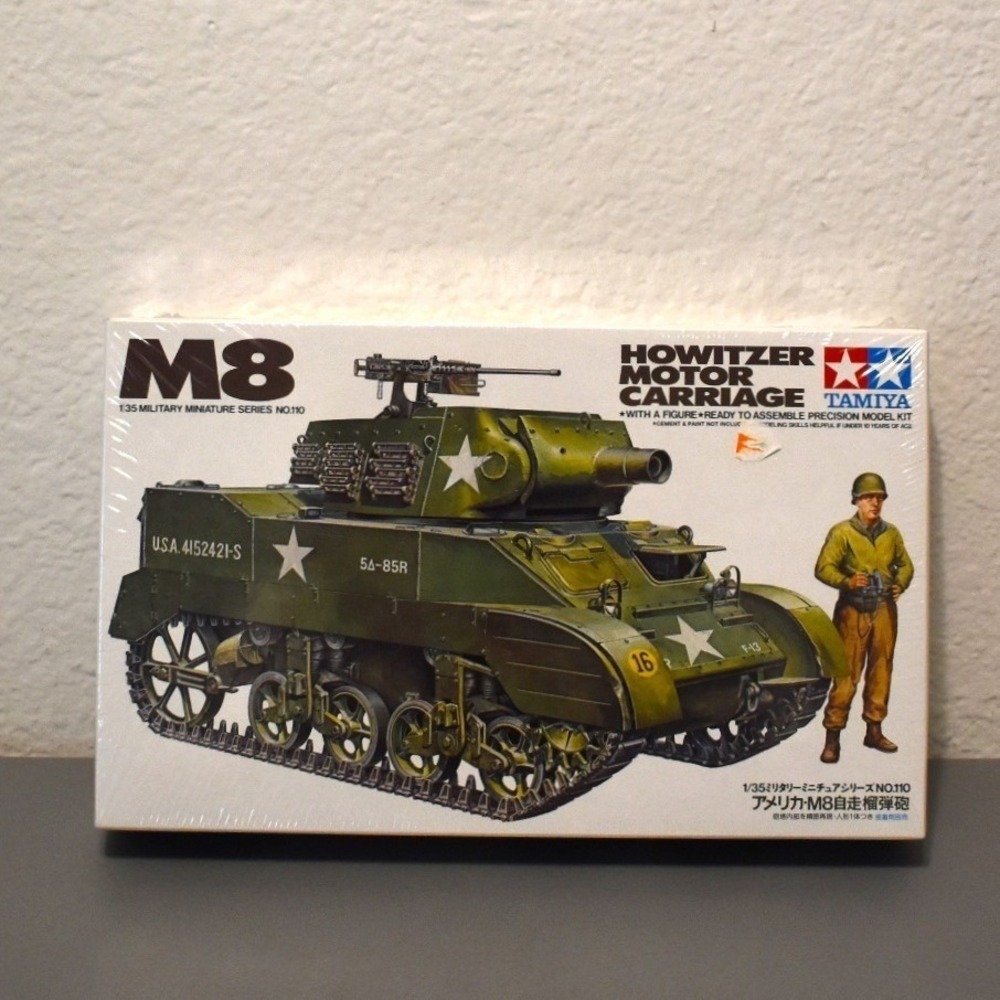 Tamiya M8 Howitzer Motor Carriage Model Kit 1/35 Green New Sealed 35110 WWII US